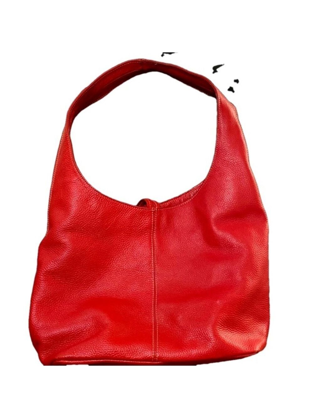 Laggo Bag Shoulder Leather Magnetic/Snap Closure 2 Lg Ext Pockets Havana Red OS